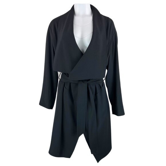 All Saints Wrap Jacket with Waterfall Lapel - Picture 1 of 2